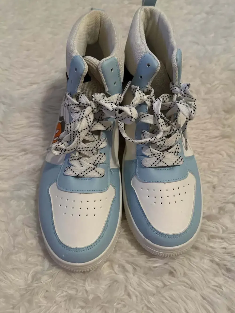 Disney Mickey Mouse High Top Sneakers Light Blue‎ and White Size 41